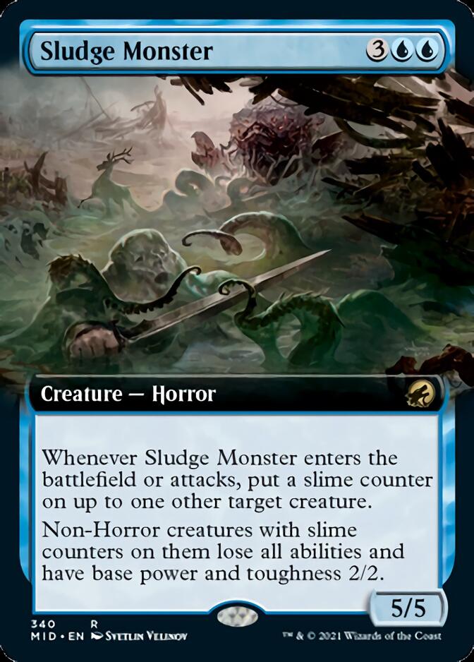 Sludge Monster (Extended Art) [Innistrad: Midnight Hunt] | Exor Games Truro