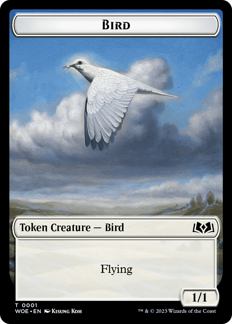 Bird // Food (0012) Double-Sided Token [Wilds of Eldraine Tokens] | Exor Games Truro