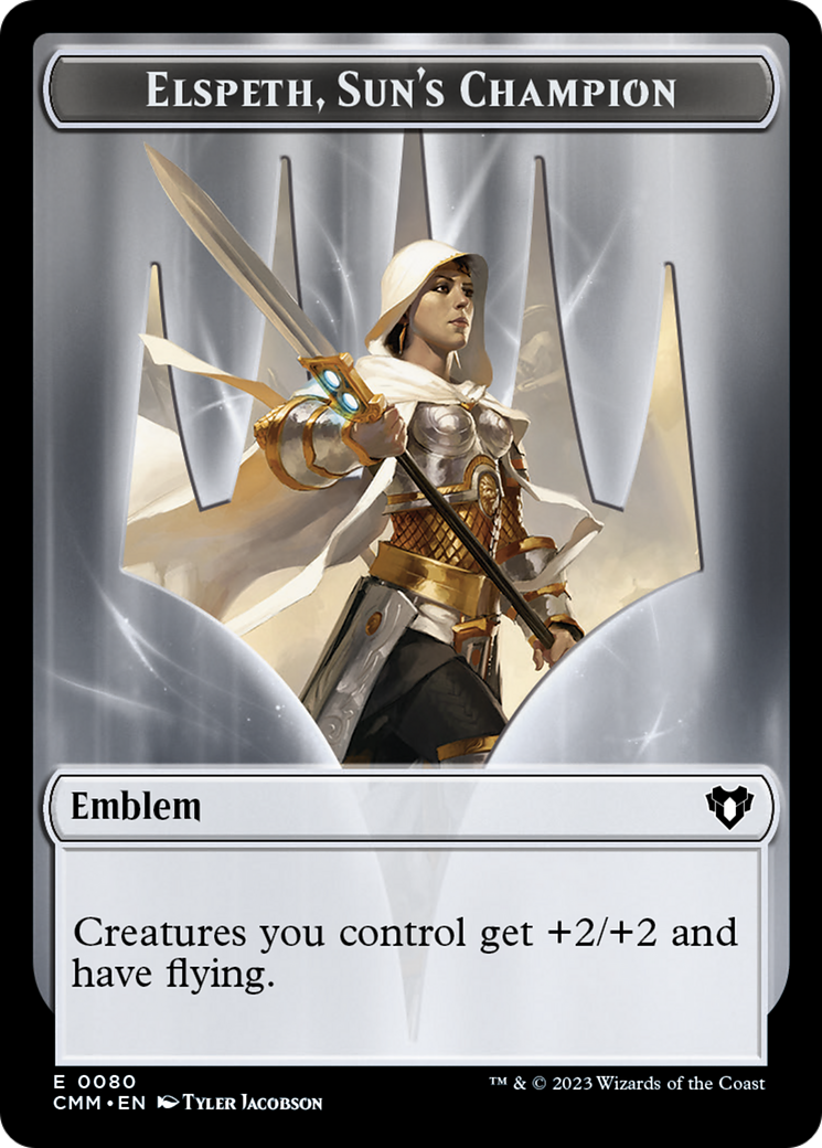 Elspeth, Sun's Champion Emblem // Copy (55) Double-Sided Token [Commander Masters Tokens] | Exor Games Truro