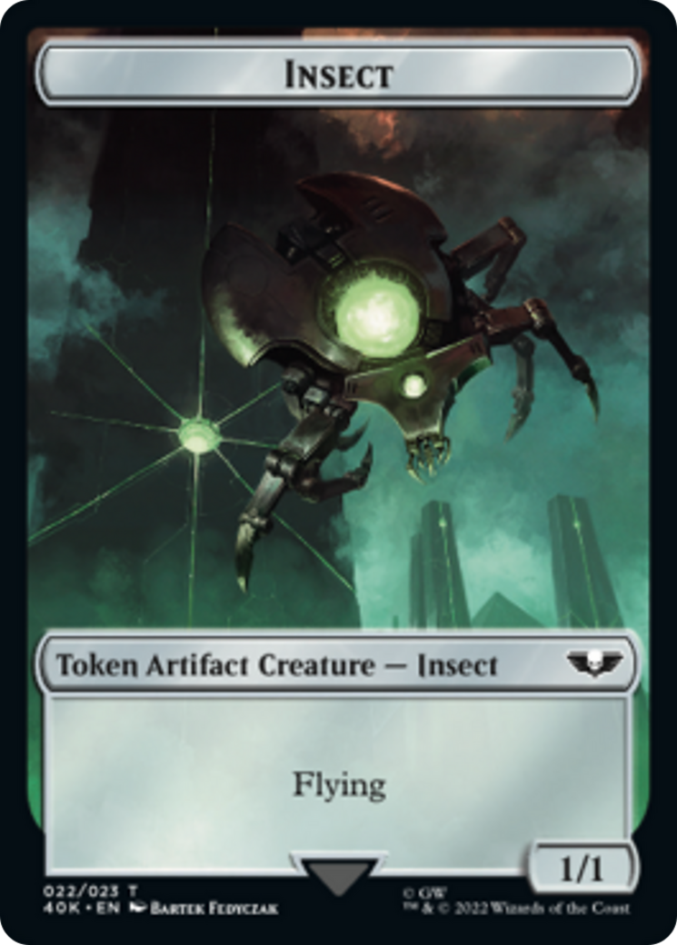 Necron Warrior // Insect Double-Sided Token [Warhammer 40,000 Tokens] | Exor Games Truro