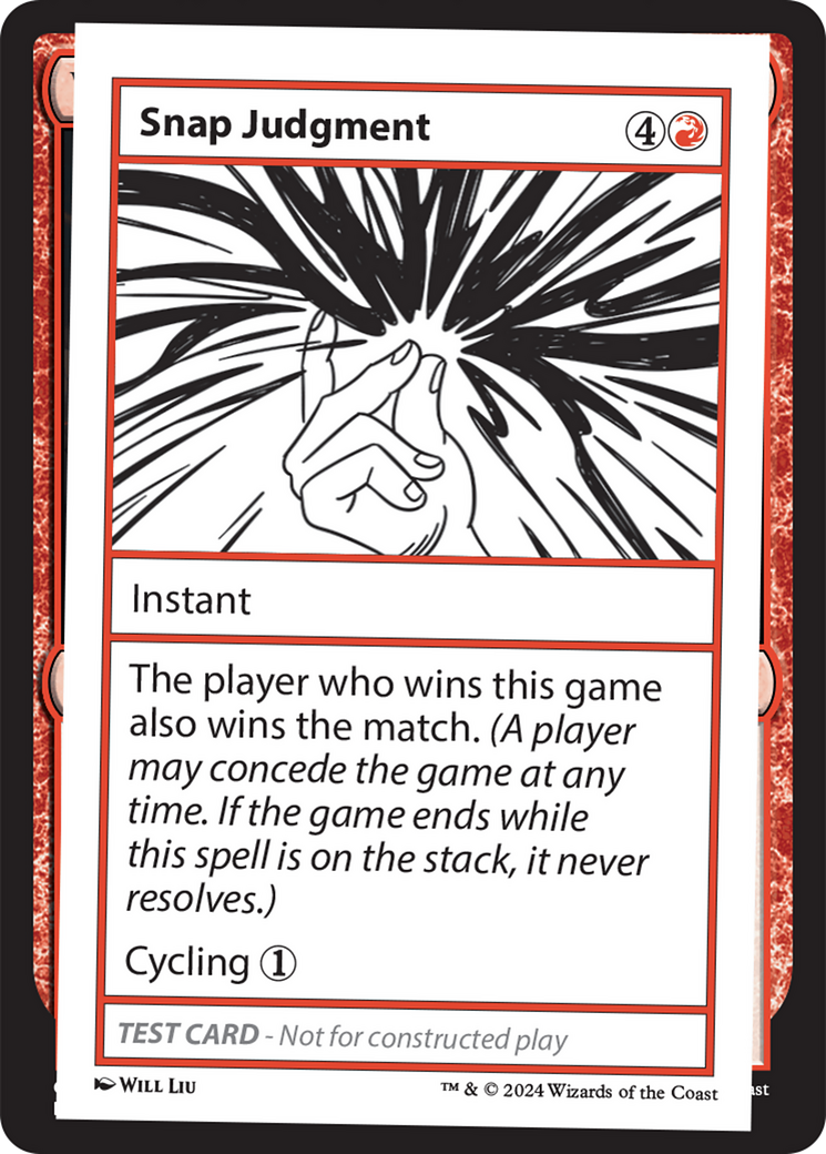 Snap Judgment [Mystery Booster 2 Playtest Cards] | Exor Games Truro