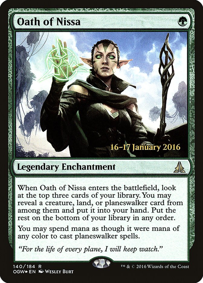 Oath of Nissa [Oath of the Gatewatch Prerelease Promos] | Exor Games Truro