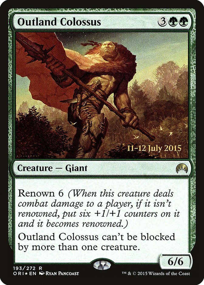 Outland Colossus [Magic Origins Prerelease Promos] | Exor Games Truro