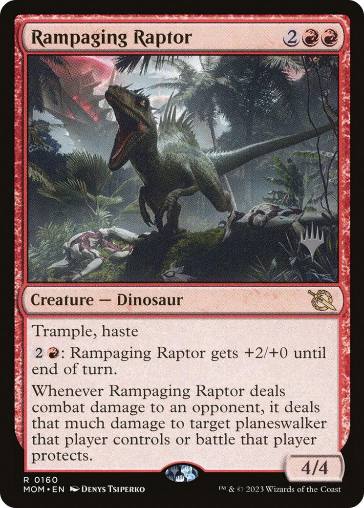 Rampaging Raptor (Promo Pack) [March of the Machine Promos] | Exor Games Truro