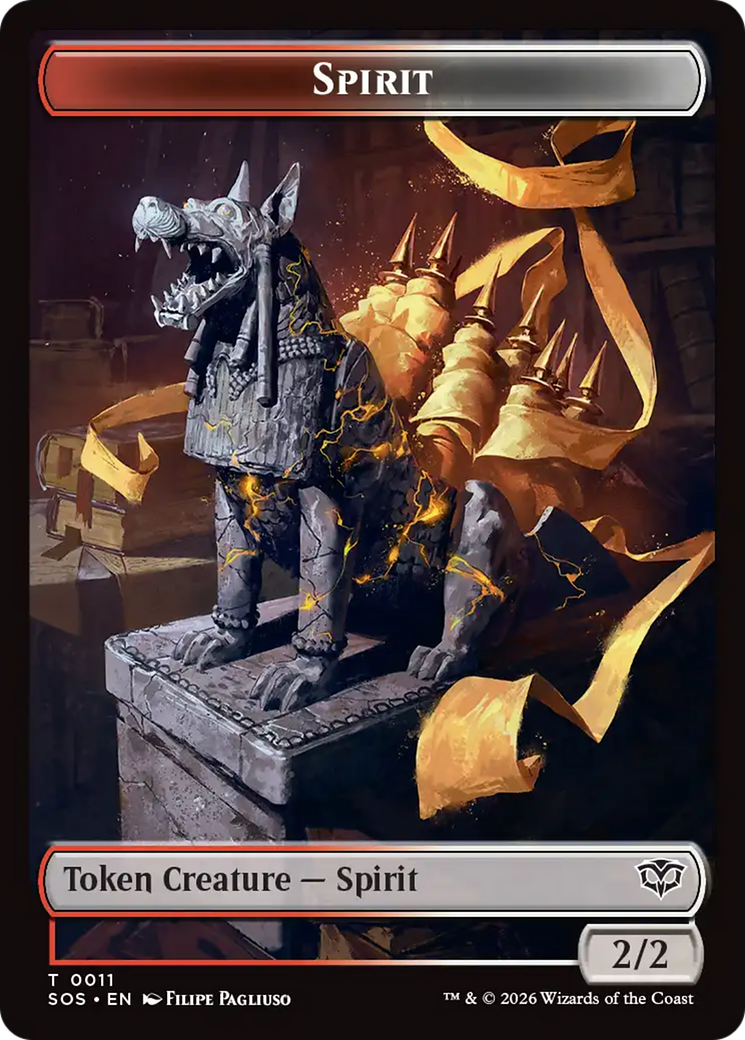 Inkling (0007) // Spirit (0011) Double-Sided Token [Secrets of Strixhaven Tokens] | Exor Games Truro