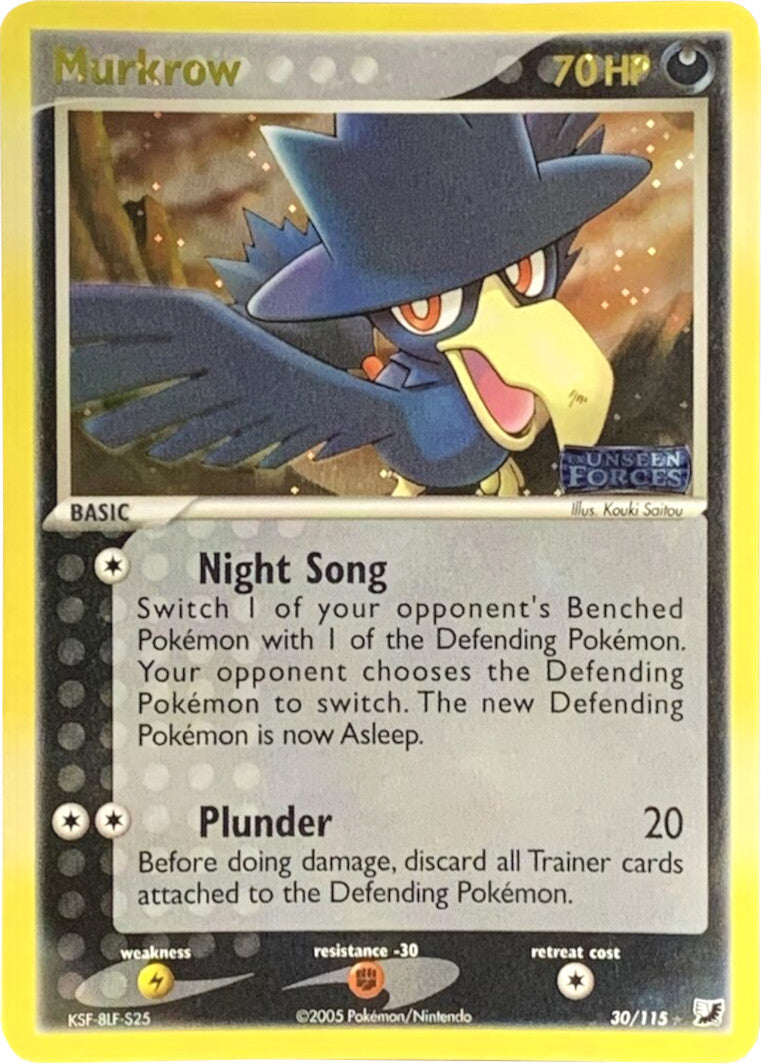 Murkrow (30/115) (Stamped) [EX: Unseen Forces] | Exor Games Truro