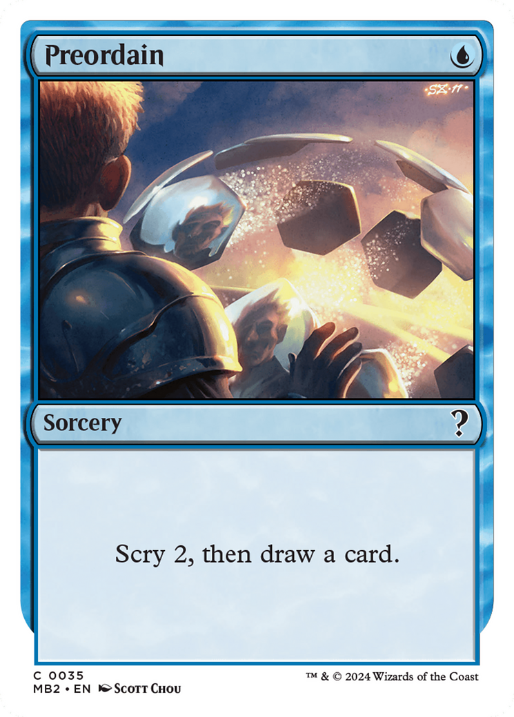 Preordain (White Border) [Mystery Booster 2] | Exor Games Truro
