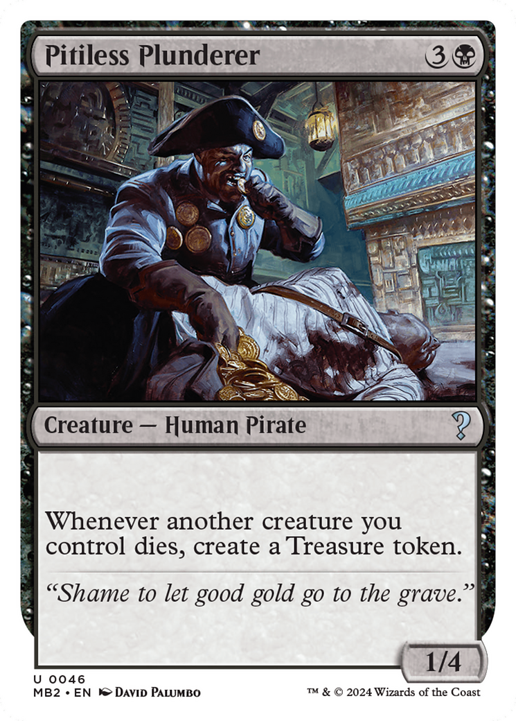 Pitiless Plunderer (White Border) [Mystery Booster 2] | Exor Games Truro