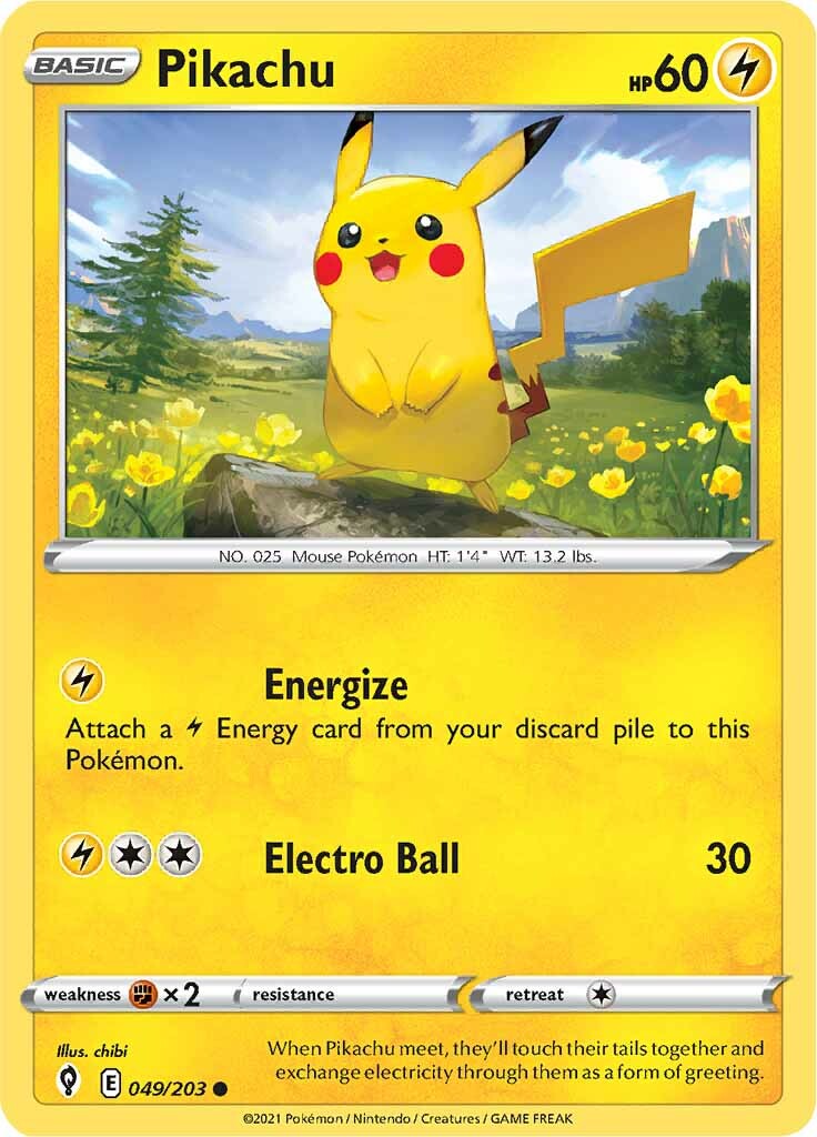 Pikachu (049/203) [Sword & Shield: Evolving Skies] | Exor Games Truro