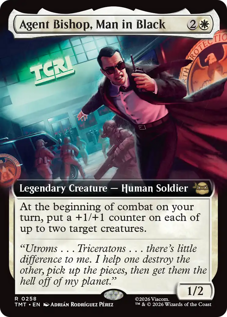 Agent Bishop, Man in Black (Extended Art) [Teenage Mutant Ninja Turtles] | Exor Games Truro