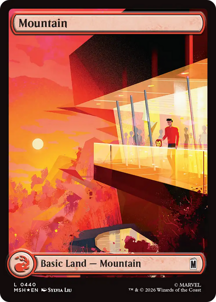 Mountain (0440) (Surge Foil) [Marvel Super Heroes] | Exor Games Truro