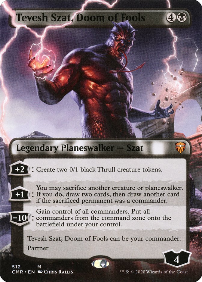 Tevesh Szat, Doom of Fools (Borderless) [Commander Legends] | Exor Games Truro