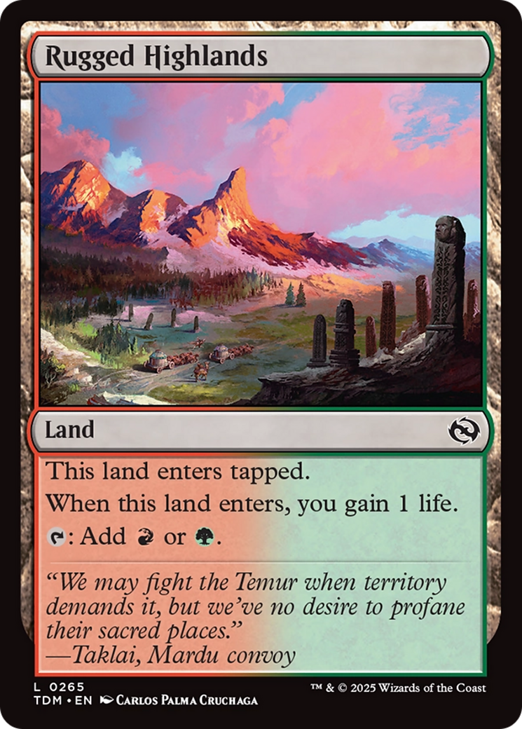 Rugged Highlands [Tarkir: Dragonstorm] | Exor Games Truro