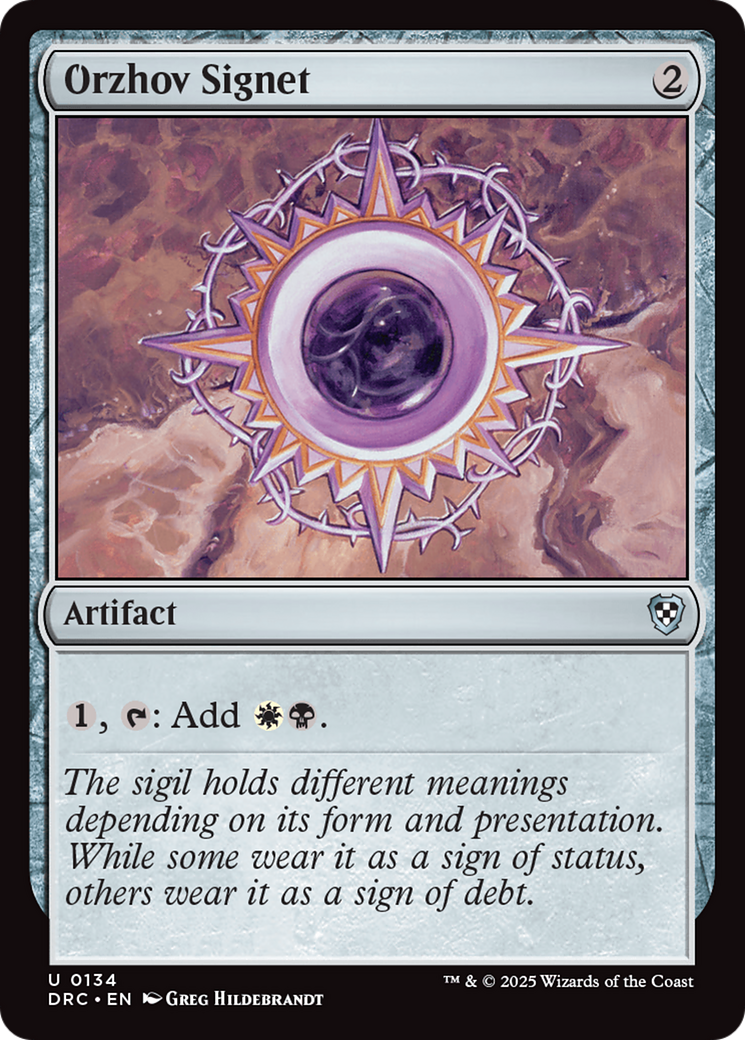Orzhov Signet [Aetherdrift Commander] | Exor Games Truro