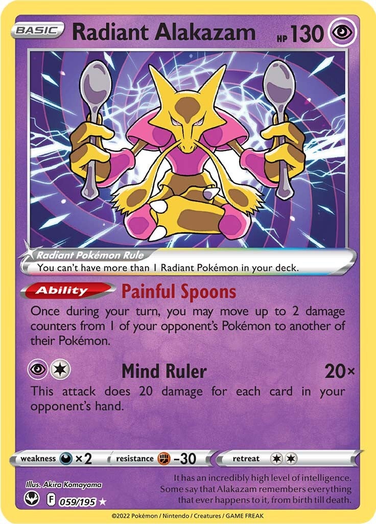 Radiant Alakazam (059/195) [Sword & Shield: Silver Tempest] | Exor Games Truro
