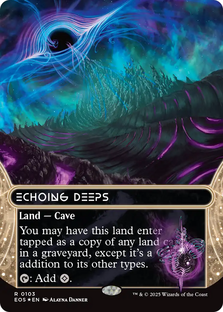 Echoing Deeps (0103) (Borderless) (Galaxy Foil) [Edge of Eternities: Stellar Sights] | Exor Games Truro