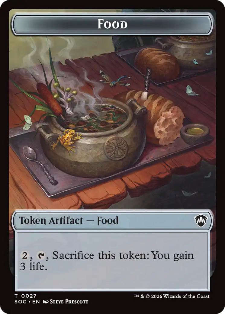 Elemental (0020) // Food Double-Sided Token [Secrets of Strixhaven Commander Tokens] | Exor Games Truro
