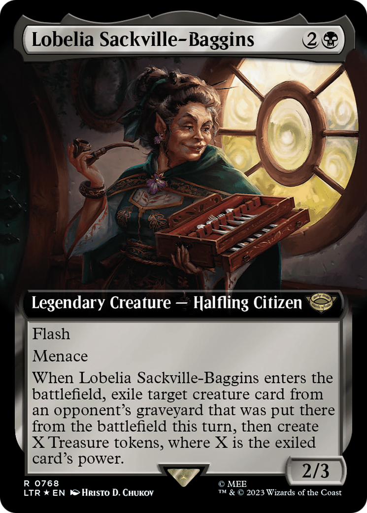 Lobelia Sackville-Baggins (Extended Art) (Surge Foil) [The Lord of the Rings: Tales of Middle-Earth] | Exor Games Truro