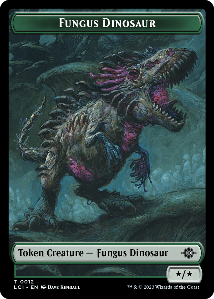 Fungus Dinosaur // Spirit Double-Sided Token [The Lost Caverns of Ixalan Tokens] | Exor Games Truro