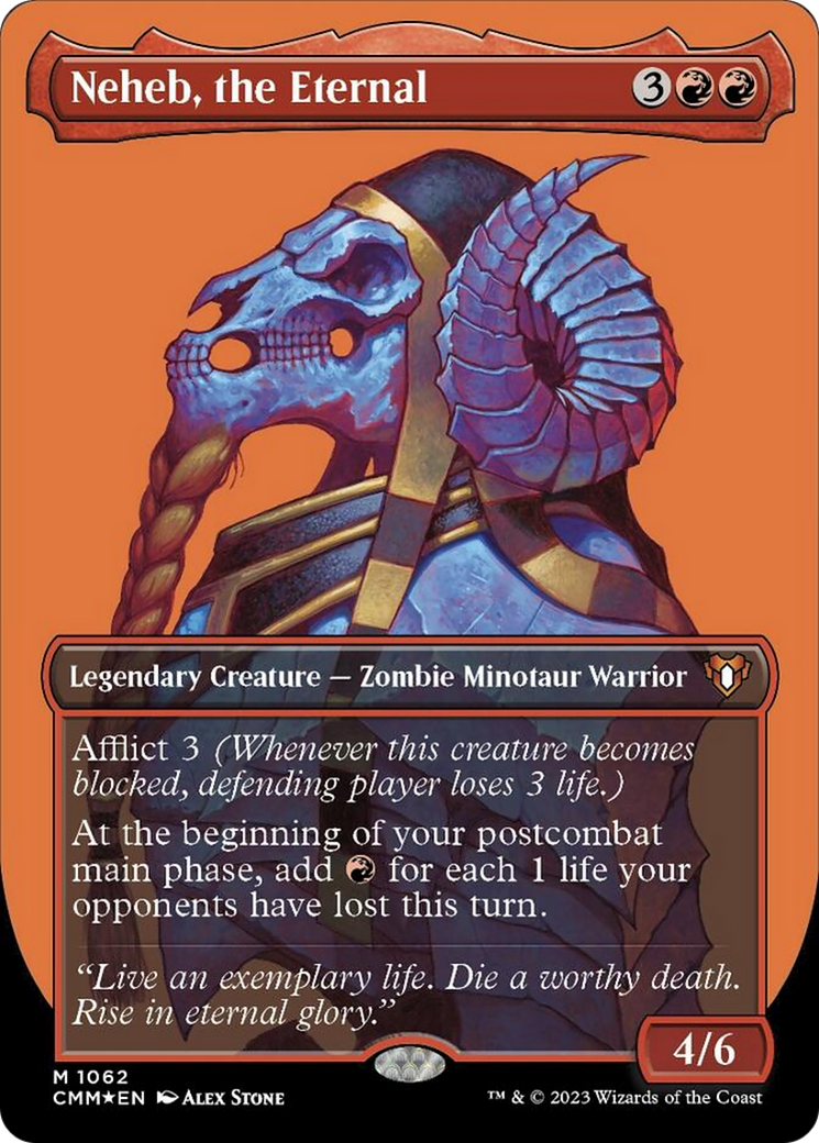 Neheb, the Eternal (Borderless Textured Foil Frame Break) [Commander Masters] | Exor Games Truro