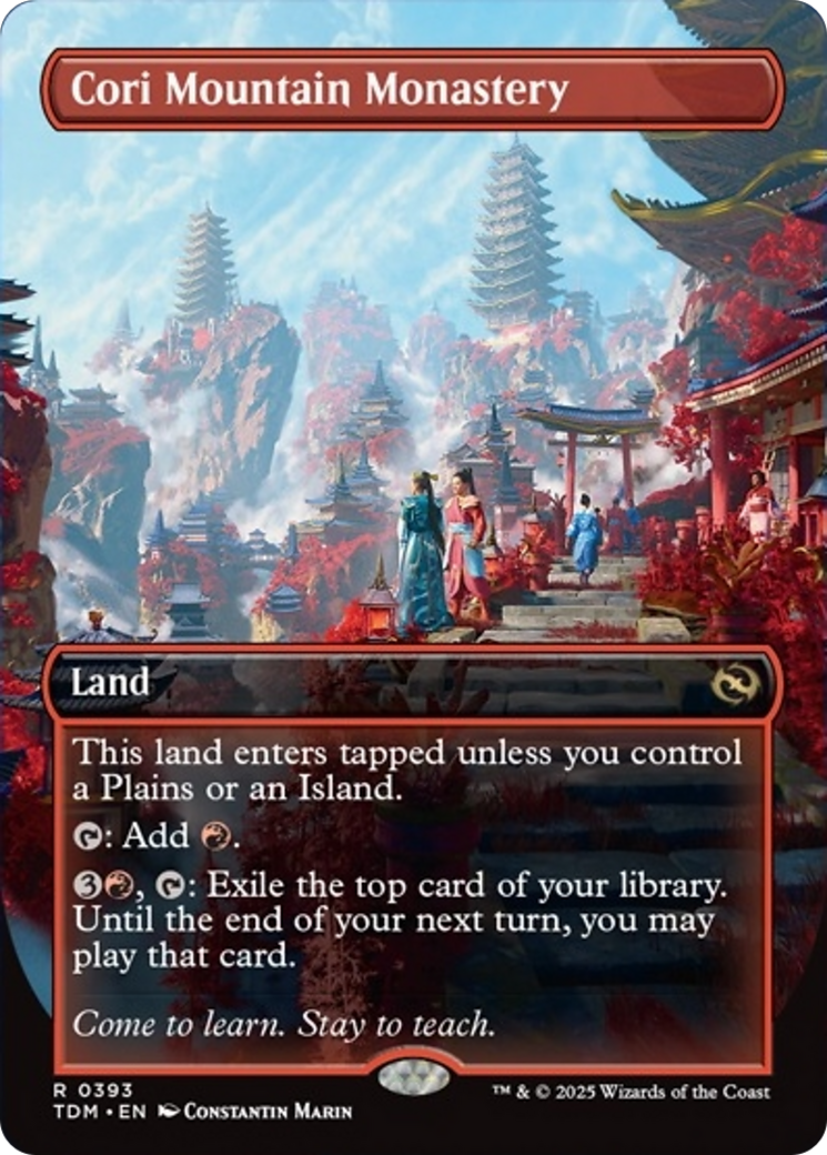 Cori Mountain Monastery (Borderless) [Tarkir: Dragonstorm] | Exor Games Truro