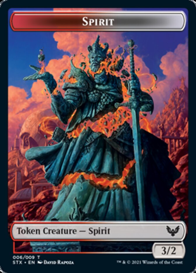 Spirit // Treasure Double-Sided Token [Strixhaven: School of Mages Tokens] | Exor Games Truro
