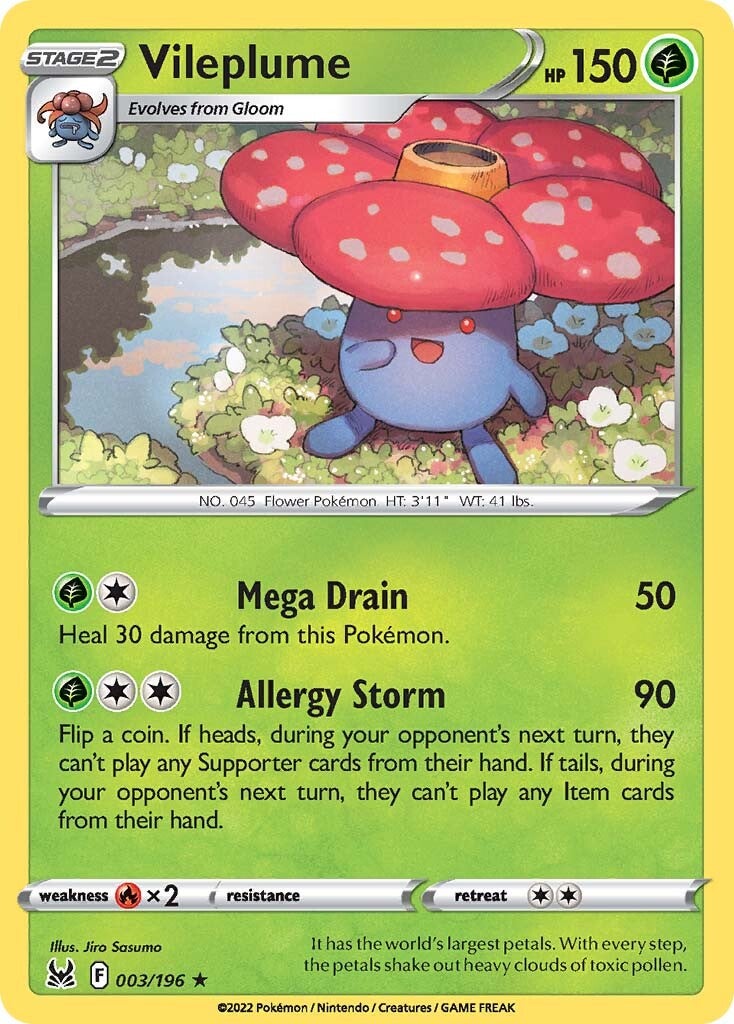 Vileplume (003/196) [Sword & Shield: Lost Origin] | Exor Games Truro