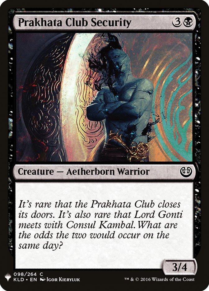 Prakhata Club Security [Mystery Booster] | Exor Games Truro
