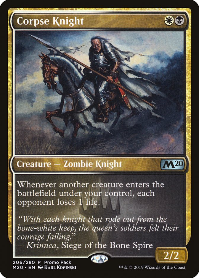 Corpse Knight (Promo Pack) [Core Set 2020 Promos] | Exor Games Truro