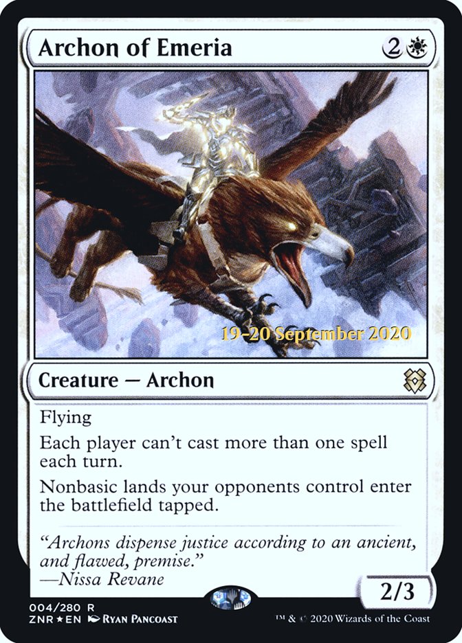 Archon of Emeria [Zendikar Rising Prerelease Promos] | Exor Games Truro