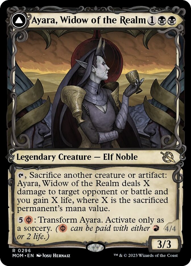 Ayara, Widow of the Realm // Ayara, Furnace Queen (Showcase Planar Booster Fun) [March of the Machine] | Exor Games Truro