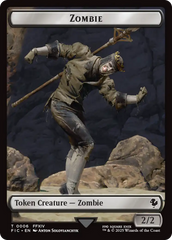 Moogle // Zombie Double-Sided Token (Surge Foil) [FINAL FANTASY Commander Tokens] | Exor Games Truro