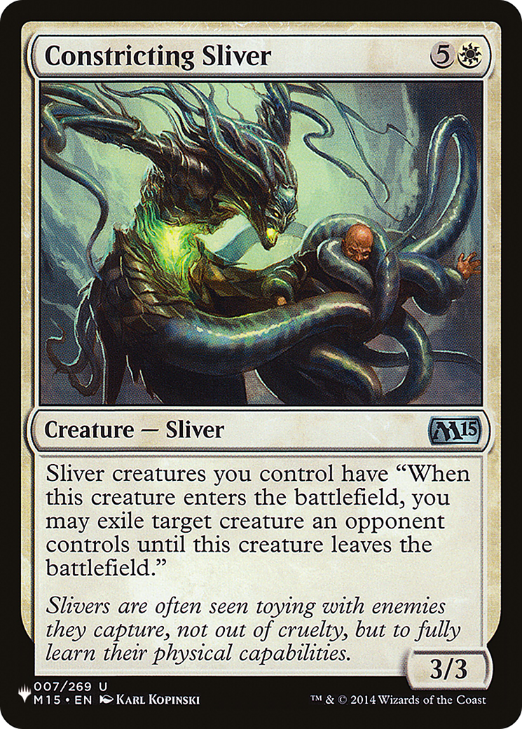 Constricting Sliver [The List] | Exor Games Truro