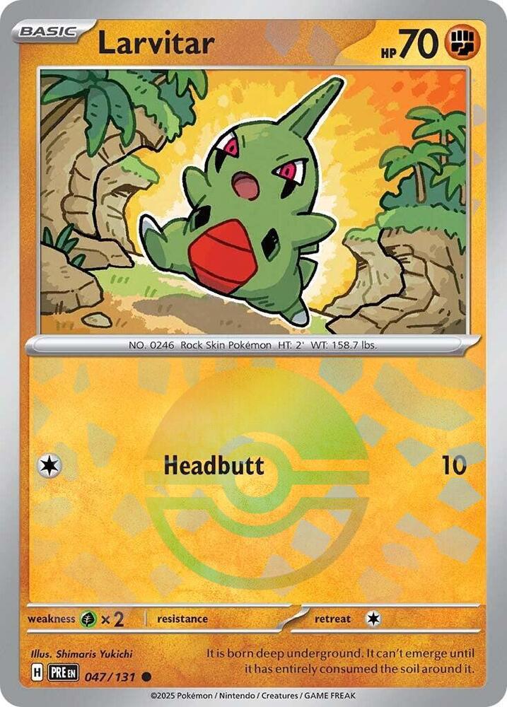 Larvitar (047/131) (Poke Ball Pattern) [Scarlet & Violet: Prismatic Evolutions] | Exor Games Truro
