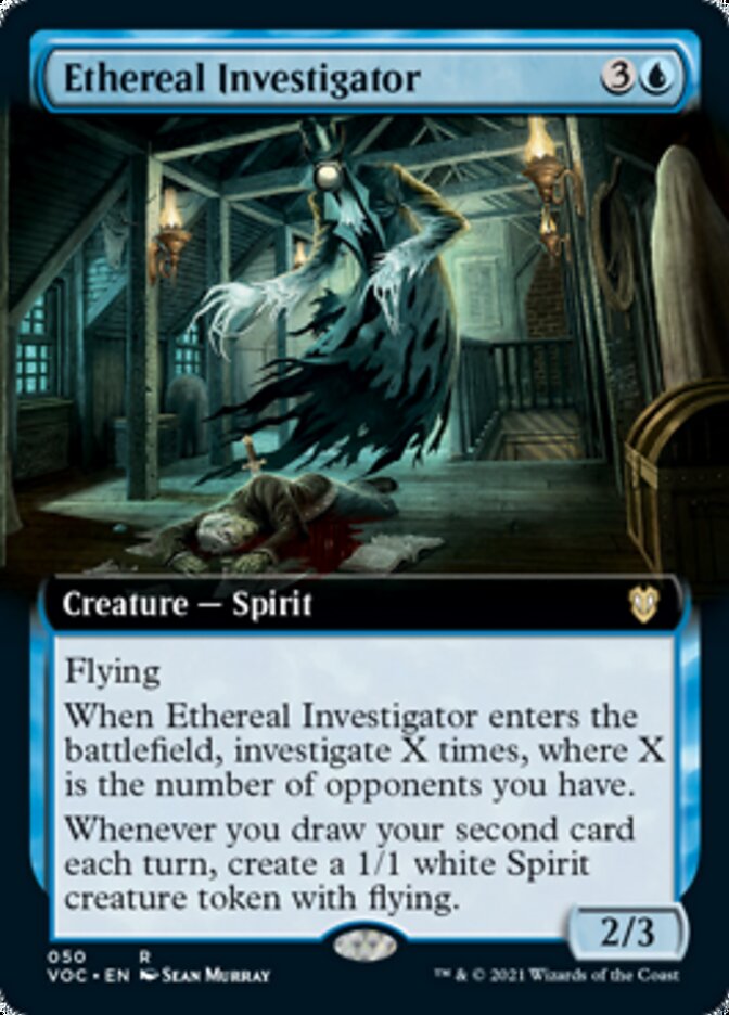 Ethereal Investigator (Extended Art) [Innistrad: Crimson Vow Commander] | Exor Games Truro
