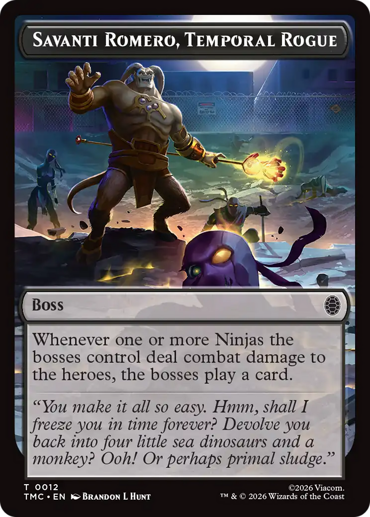 Savanti Romero, Temporal Rogue [Teenage Mutant Ninja Turtles Commander Tokens] | Exor Games Truro