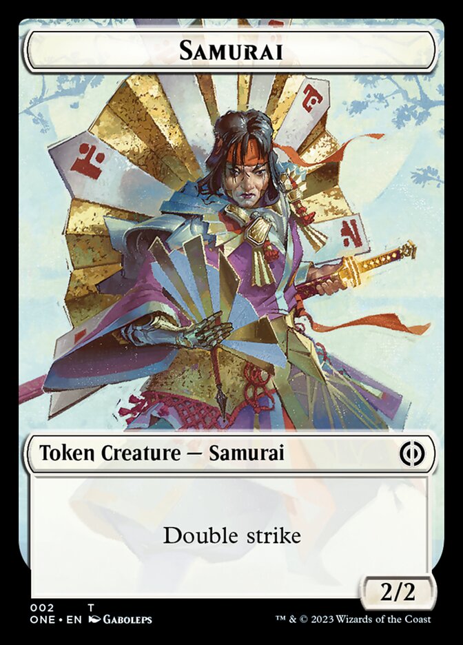 Rebel // Samurai Double-Sided Token [Phyrexia: All Will Be One Tokens] | Exor Games Truro