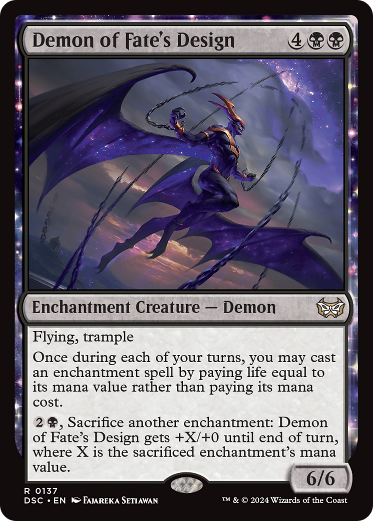 Demon of Fate's Design [Duskmourn: House of Horror Commander] | Exor Games Truro