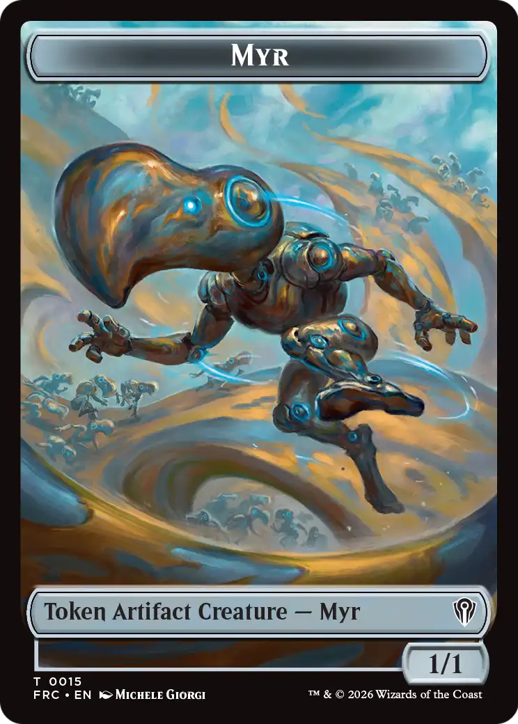 Gingerbrute // Myr Double-Sided Token [Reality Fracture Commander Tokens] | Exor Games Truro