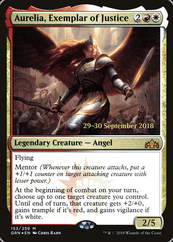 Aurelia, Exemplar of Justice [Guilds of Ravnica Prerelease Promos] | Exor Games Truro