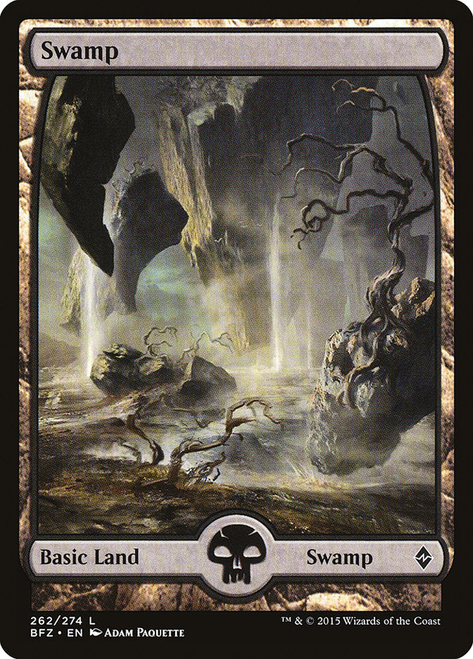 Swamp (262) (Full Art) [Battle for Zendikar] | Exor Games Truro