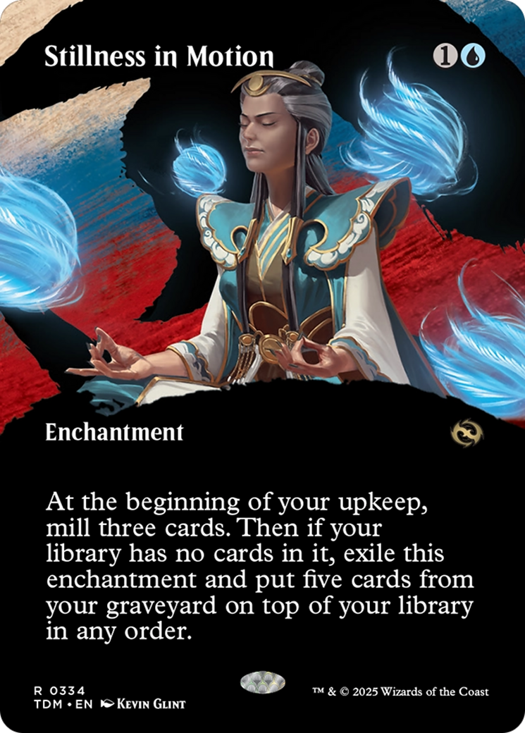 Stillness in Motion (Borderless) [Tarkir: Dragonstorm] | Exor Games Truro
