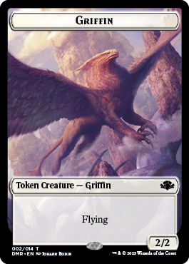 Zombie // Griffin Double-Sided Token [Dominaria Remastered Tokens] | Exor Games Truro