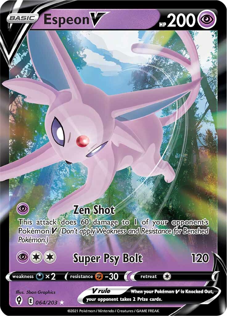 Espeon V (064/203) [Sword & Shield: Evolving Skies] | Exor Games Truro