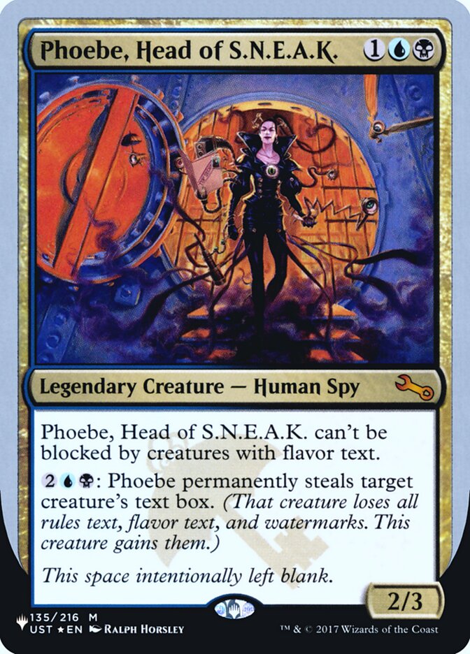 Phoebe, Head of S.N.E.A.K. (Unfinity Foil Edition) [The List] | Exor Games Truro