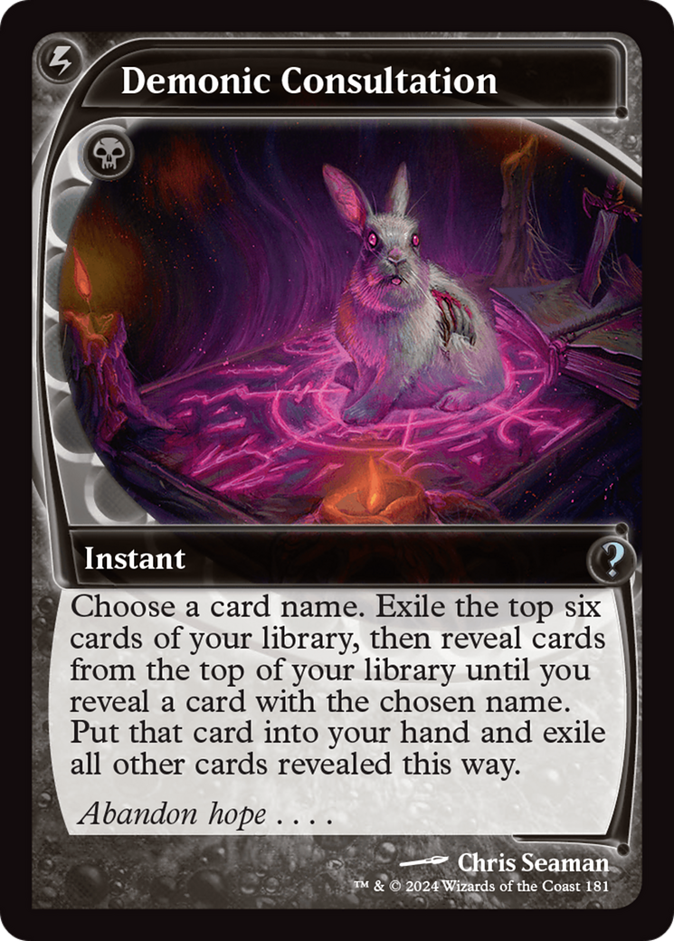 Demonic Consultation (Future Sight) [Mystery Booster 2] | Exor Games Truro