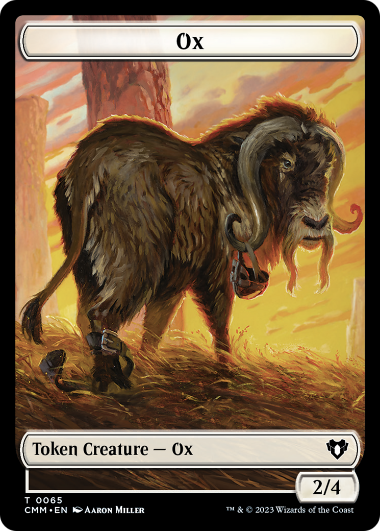 Phyrexian Golem // Ox Double-Sided Token [Commander Masters Tokens] | Exor Games Truro