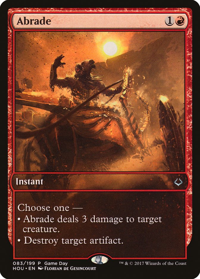 Abrade (Game Day) [Hour of Devastation Promos] | Exor Games Truro