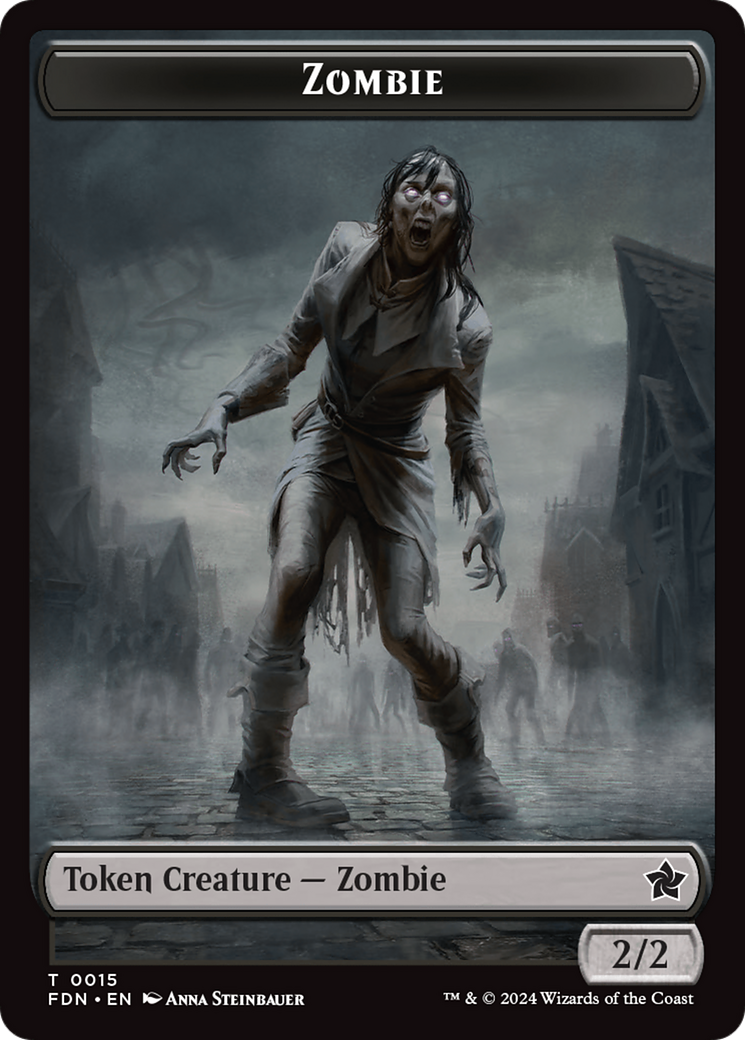 Rat (0014) // Zombie Double-Sided Token [Foundations Tokens] | Exor Games Truro