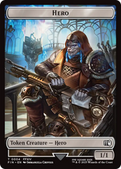 Hero (0004) // Wizard (0015) Double-Sided Token [FINAL FANTASY Tokens] | Exor Games Truro